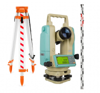 Комплект теодолит RGK T-05 (оптический отвес) штатив рейка - 3 в 1