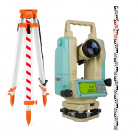 Комплект теодолит RGK T-05 (лазерный отвес) штатив рейка - 3 в 1